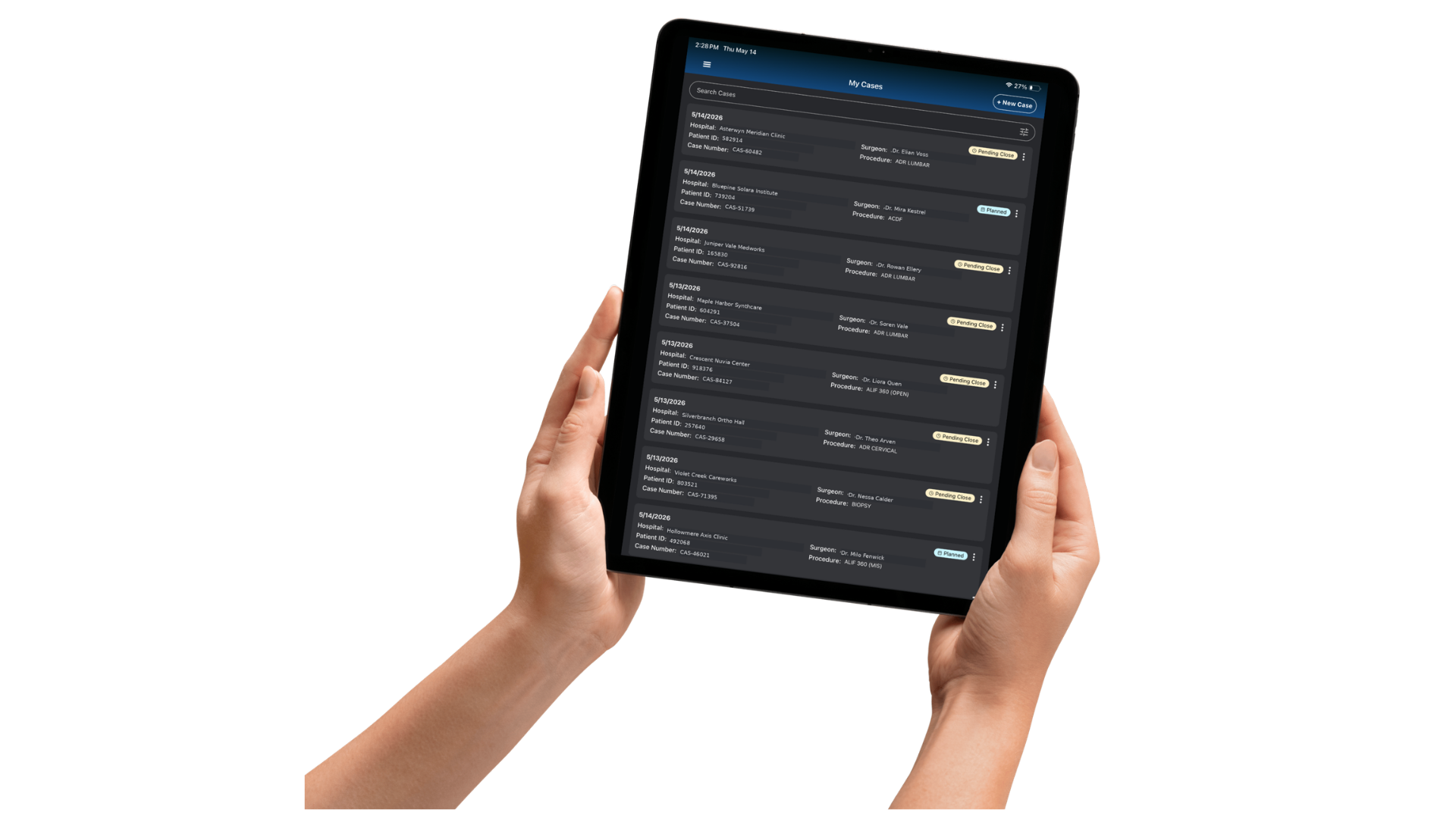Stride case log dashboard